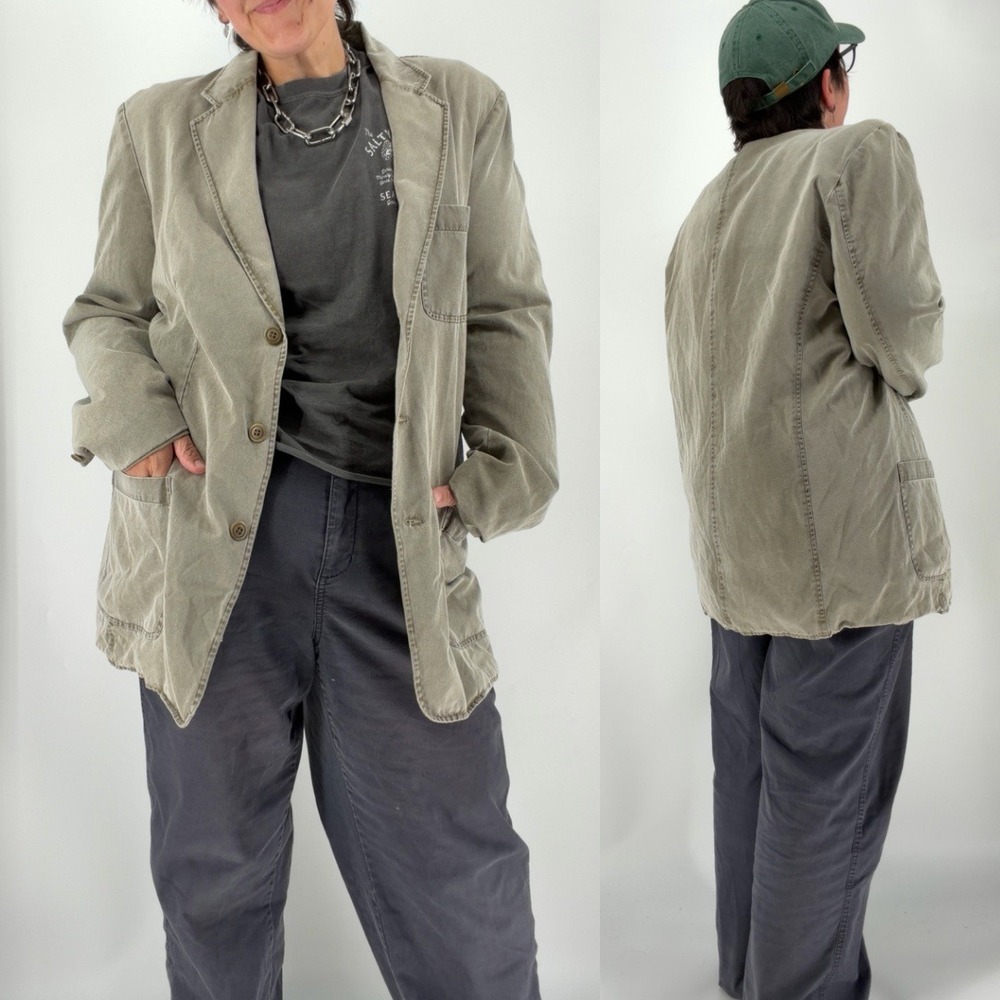 Vintage Territory Ahead sport coat blazer silk cotton field jacket XLL mens Y2K